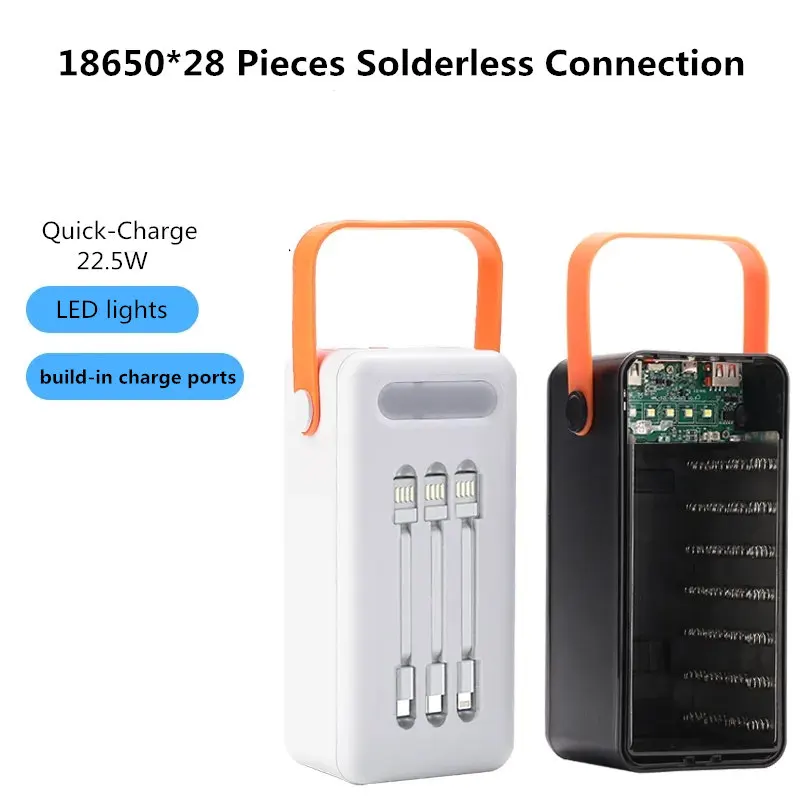 

Power bank Shell 4.5V/5A 5V/2A,5V/3A,5V/4.5A,9V/2.2A,12V/1.6A USB QC4.0 PD 22.55W Type-C Super-Charge VOOC 18650 Battery pack