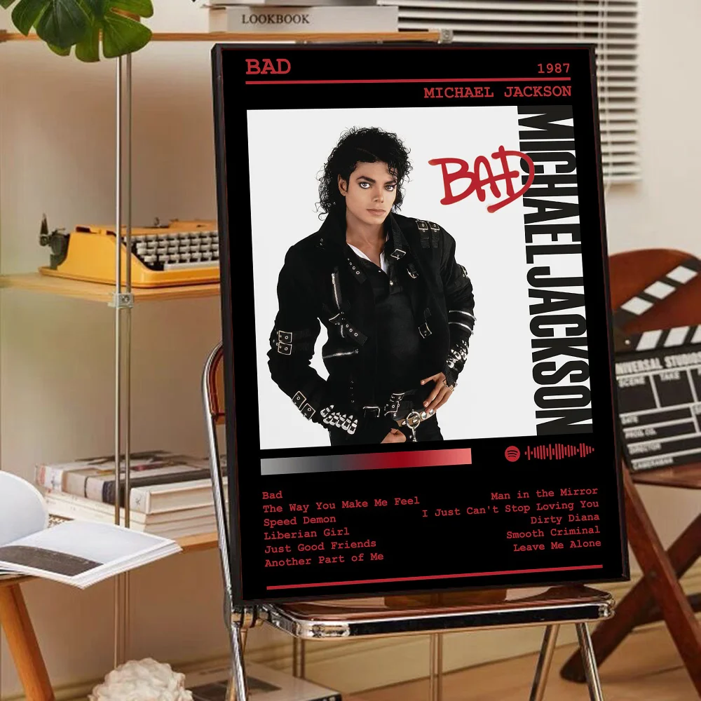 Michael Jackson Movie Sticky Posters Vintage Room Home Bar Cafe Decor Room Wall Decor vintage posters poster prints movie poster