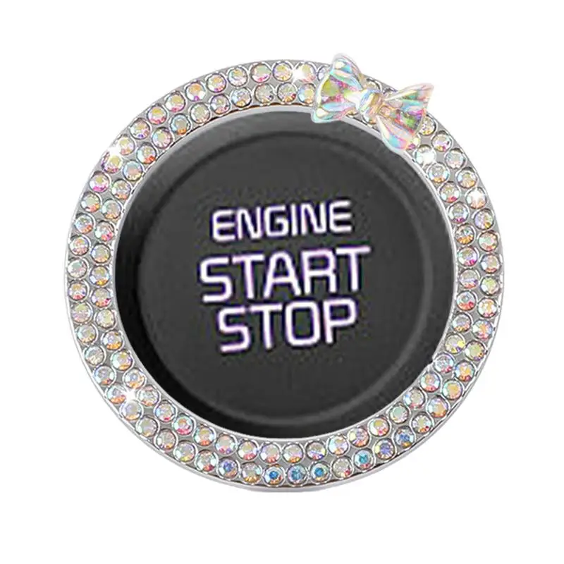 

Rhinestone Car Engine Start Stop Decoration Ring Rhinestone Design Start Engine Ring Car Ignition Button Decoration Ring Start