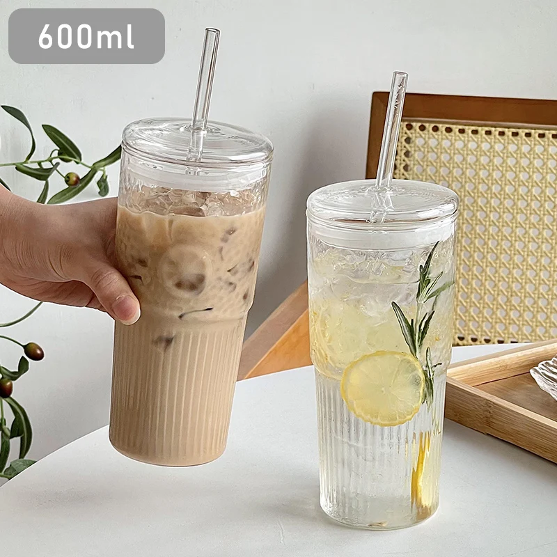 https://ae01.alicdn.com/kf/S070b82cca9d74a4d8d6785f9e5d9f5c1x/600ml-Glass-Cup-Milk-Coffee-Cup-with-Lid-and-Straw-Transparent-Stripe-Water-Cup-Mug-Drinking.jpg