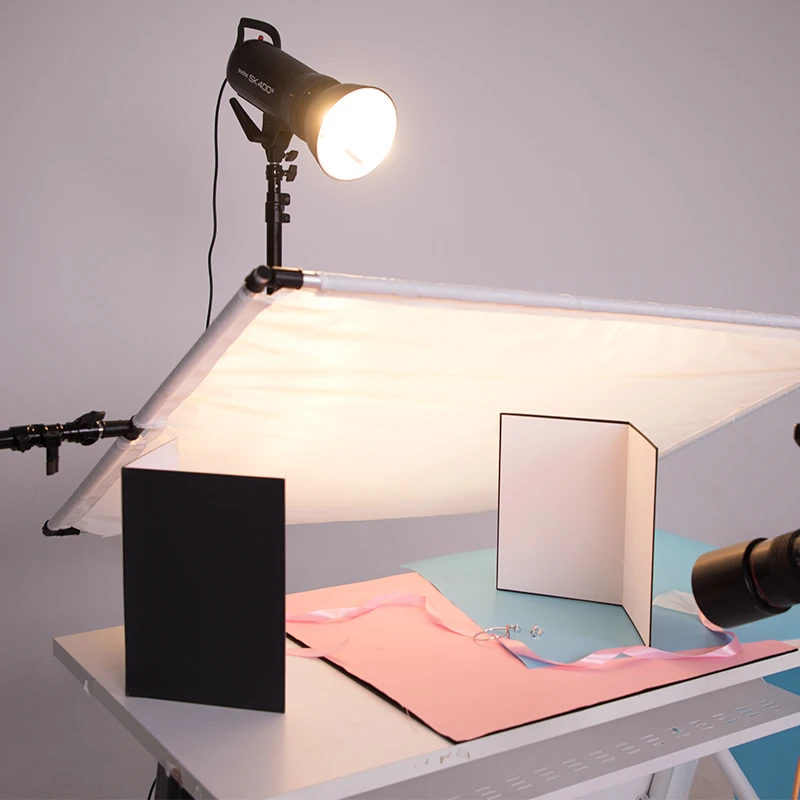 A3/A4 Camera Photography Accessory Collapsible Cardboard White Black Silver Reflector Absorb Light Thick Reflective Paper photography reflector