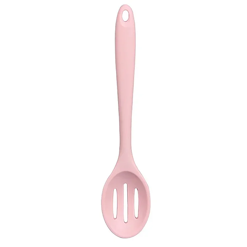 Long Handle Silicone Colander Ramen Noodle Spoon Rice Salad Mixing Kitchen Teaspoon Silicone Spoon