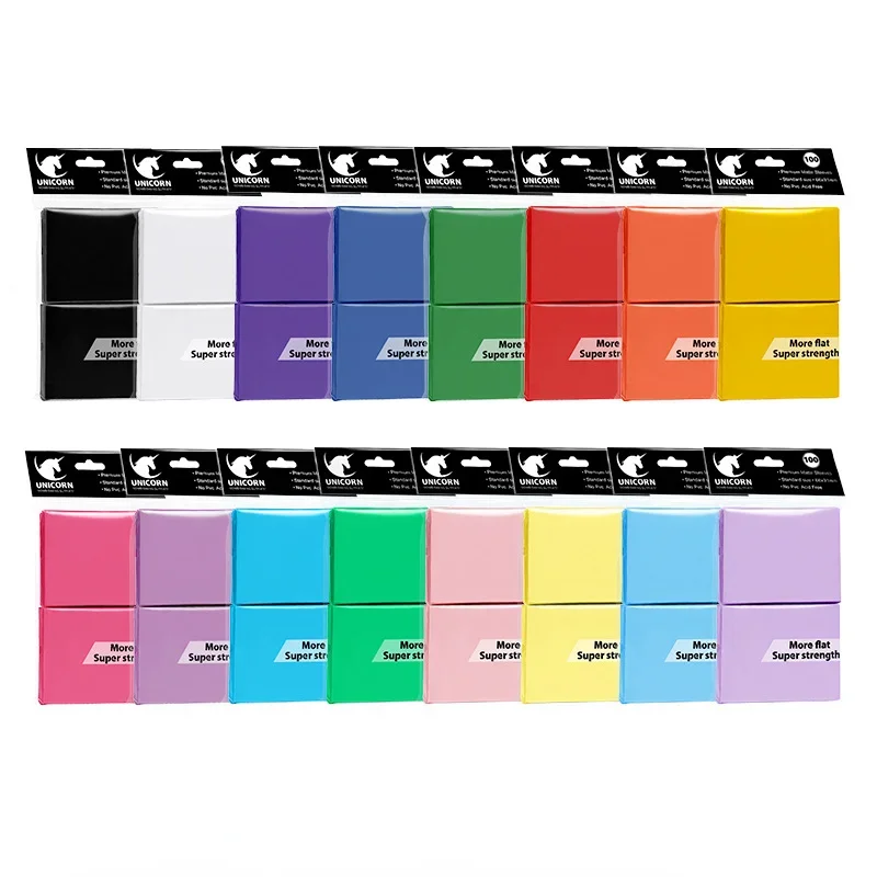 100 Uds. Fundas para tarjetas de tamaño estándar mate de 66x91mm Protector de tarjetas coleccionables TCG para juegos de mesa escudo de Tarot cubierta mágica PKM
