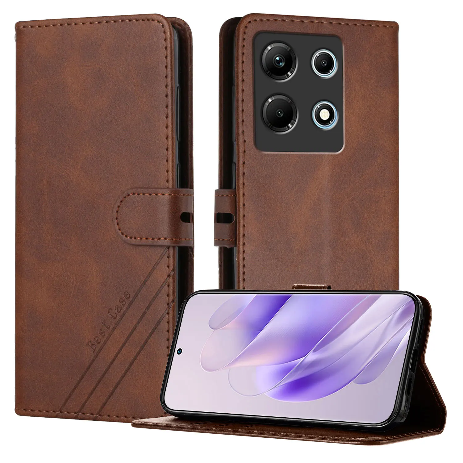 Leather Flip Phone Case with Magnetic Wallet Cover