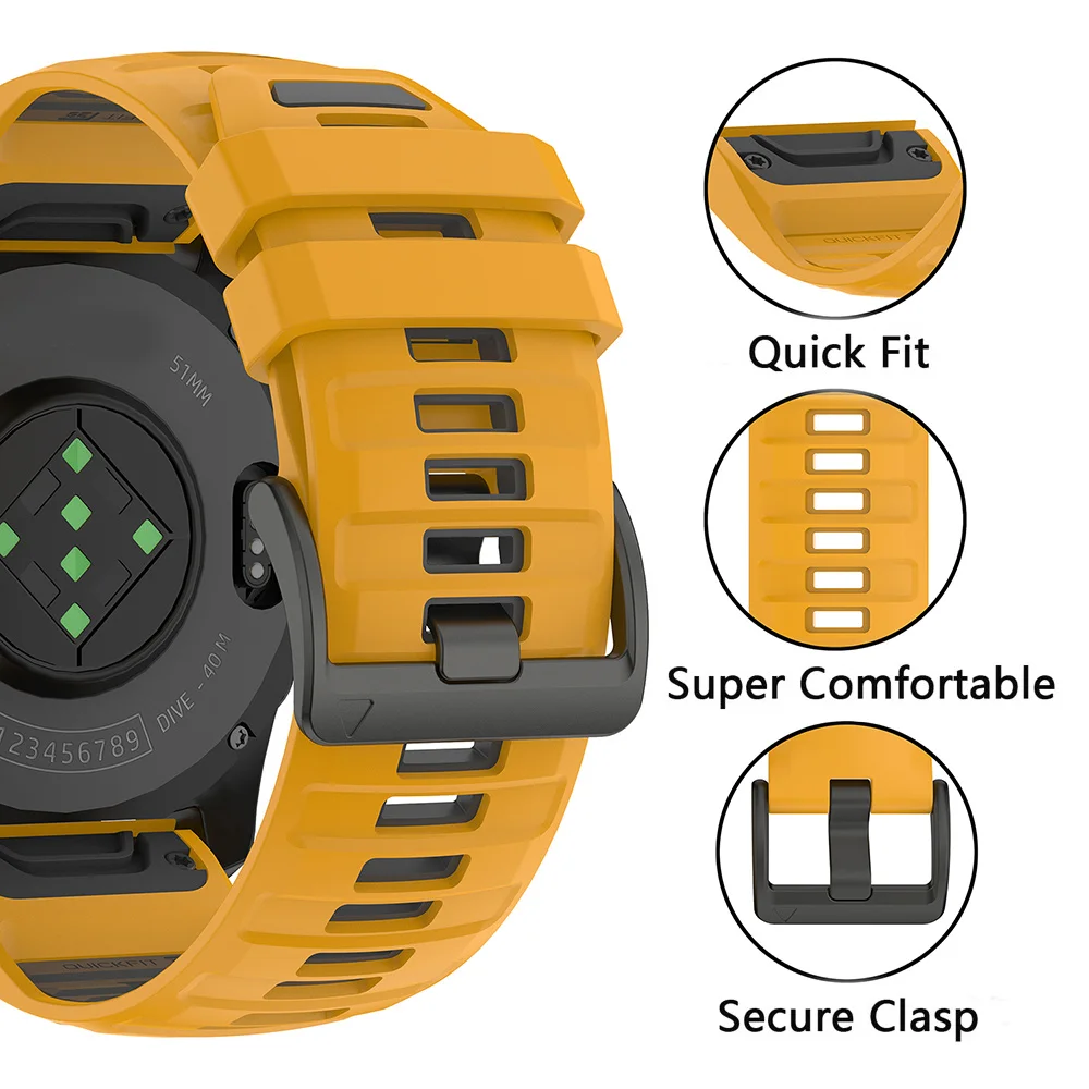 QuickFit Official Sport Silicone Strap - Soft and Durable Bracelet in Various Sizes