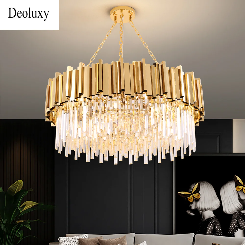 

DEOLUXY modern crystal chandelier for living room luxury home decor crystal light fixture large gold dining room cristal lustre