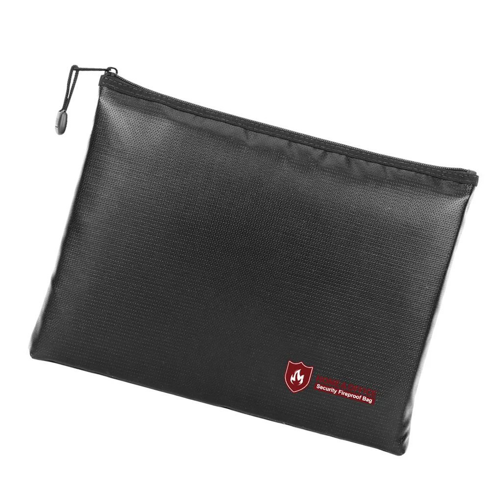 

Fireproof File Bag Waterproof Documents Bags Storage Flame Retardant Oxford Cloth Zipper