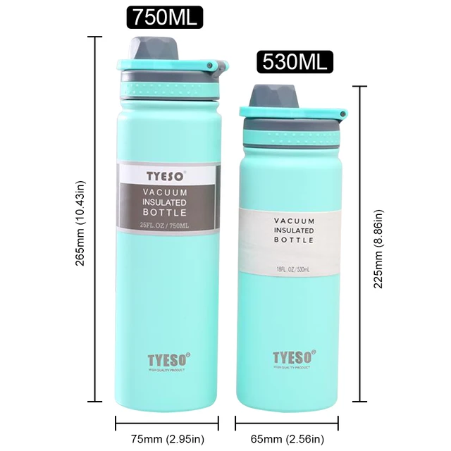 530/750ML Tyeso Thermos Bottle Stainless Steel Vacuum Flask Insulated Water Bottle Travel Cup For children Coffee Mug Termica 6