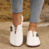 Women Flats Shoes 2024 New Spring Autumn Casual Comfortable Boat Shoes Loafers Round Toe Ballet Outdoor Soft Bottom Flat Shoes 4