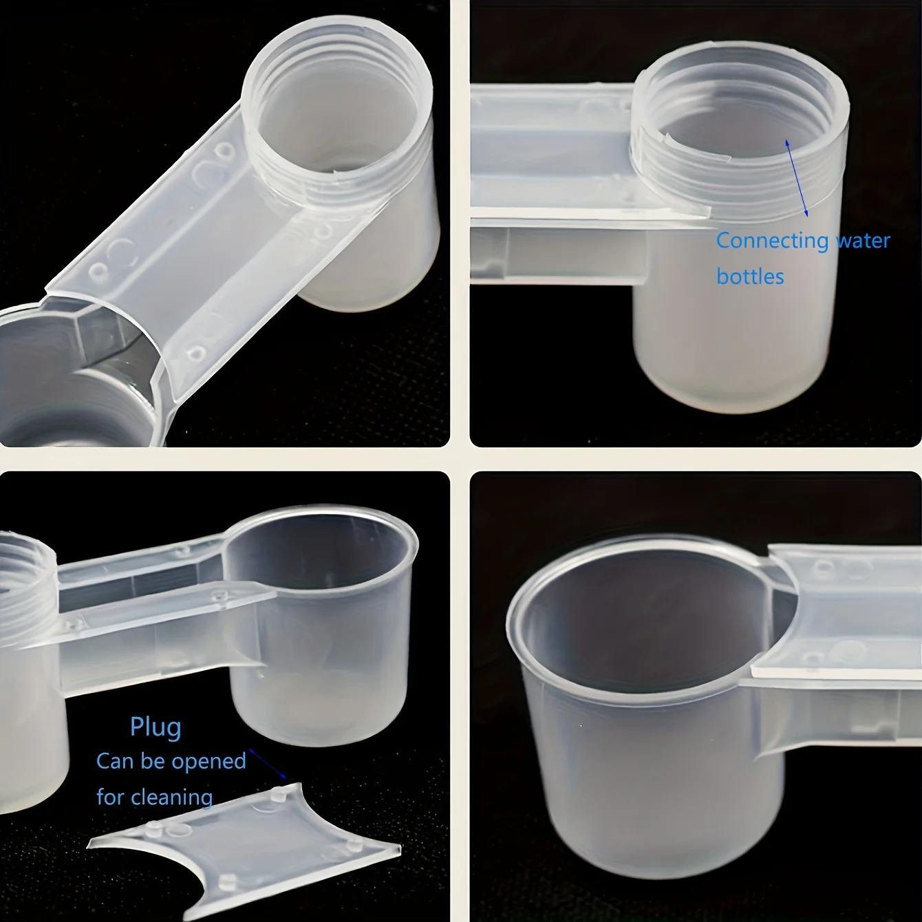 1/5/10 Bird Double Mouth Faucet Automatic Drinking Water Device, No Battery Required