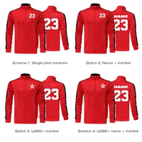 Custom Men Jacket Tracksuit Casual Sports Suit print logo Men's Set Autumn  Two Pieces Set Mens Sportswear Plus Pants Suit 2