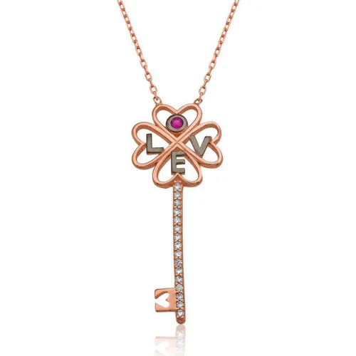 

Fashion Jewelry Necklace Alegra Silver Silver Key Necklace