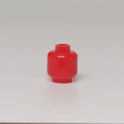 100pcs DIY MOC Building Block Parts - Plain Head with Blocked Open Stud - 100pcs (23 - Red)