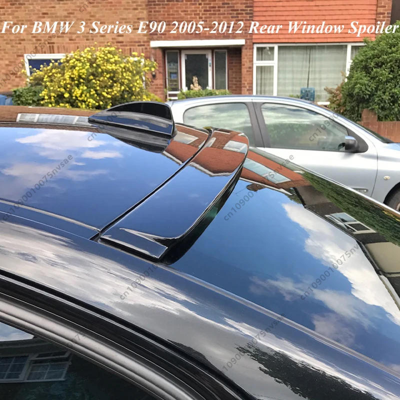 Primer and Glossy Black Rear Roof Spoiler Cap for BMW 3 Series E90 M3 ...
