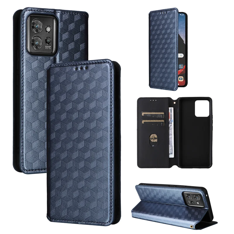 Per Motorola Thinkphone Linee Stereoscopiche Flip Wallet Skin Pu Custodia Borsa Per Moto Thinkphone 3D Glitter Cover Magnetica Per Telefono