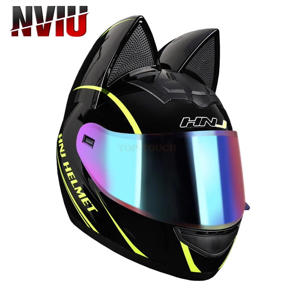 HNJ-Capacete-de-Motocicleta-Off-Road-Masculino-com-Orelha-de-Gato-Remov ...
