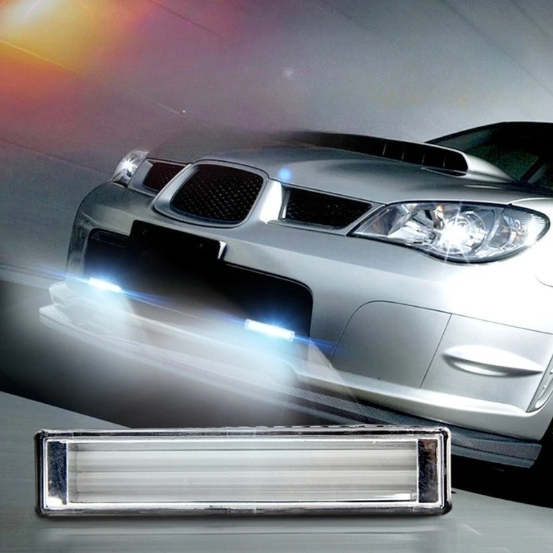 2Pcs Universal Car COB Daytime Running Lights Modified with LED High-power DayLights DRL Waterproof Fog Lamp Accessories detail image 2