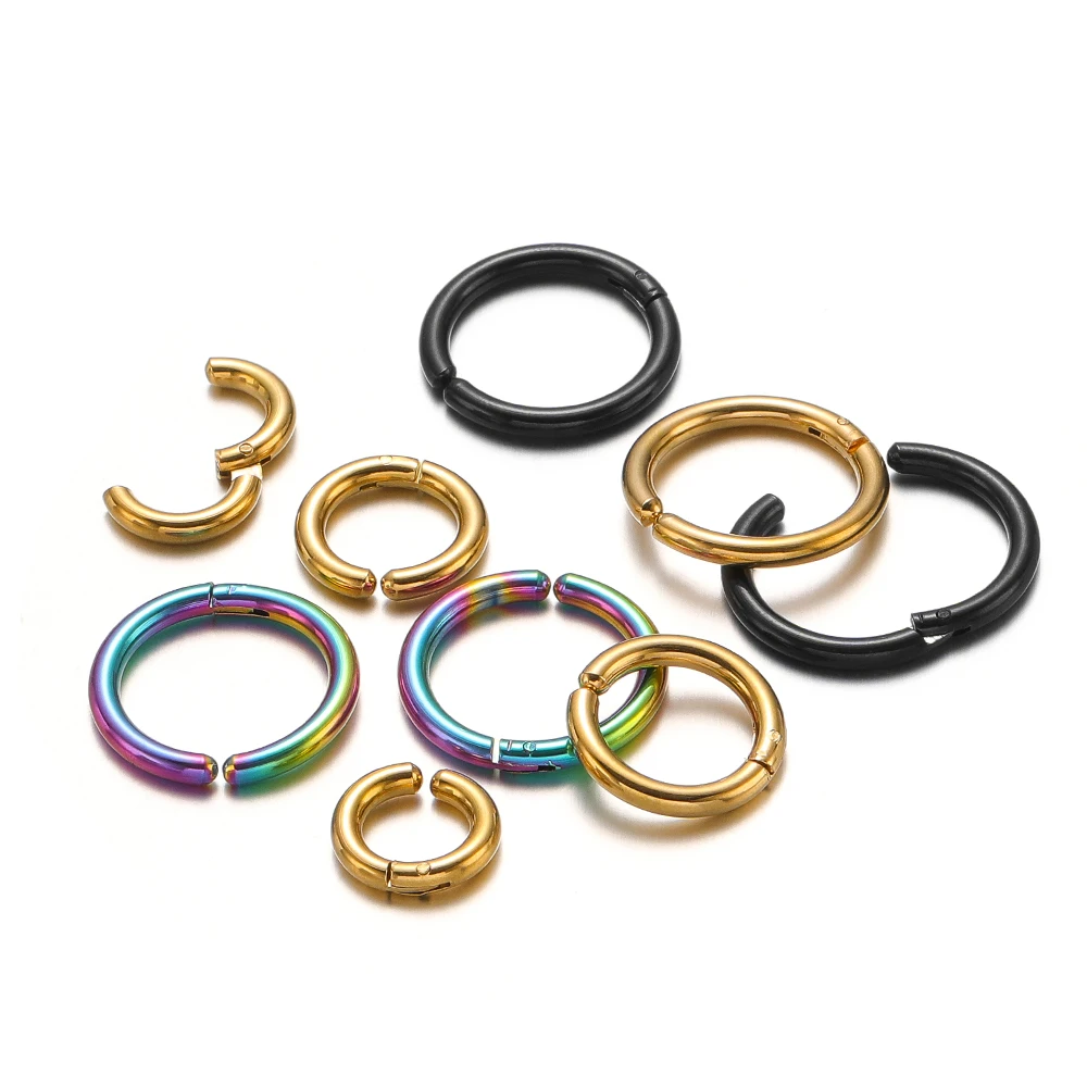 Stainless Steel Invisible Ear Clips Fake Hoop Earrings 6pcs for Women Men Without Ear Piercing