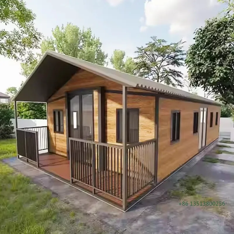 บ้านสำเร็จรูปแบบโมดูลาร์ขนาด 40 ฟุต ขยายได้ พร้อมห้องนั่งเล่นและห้องครัว 1