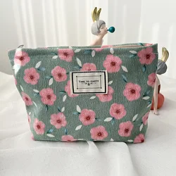 Floral Print Women's Cosmetic and Pencil Storage Pouch (P Pink Flower)