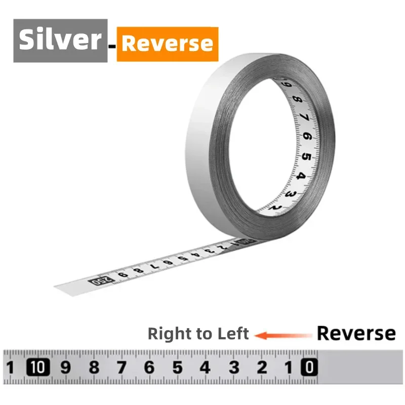 Stainless Steel Self-Adhesive Workbench Measuring Tape - Rust-Proof and Durable Metric Ruler
