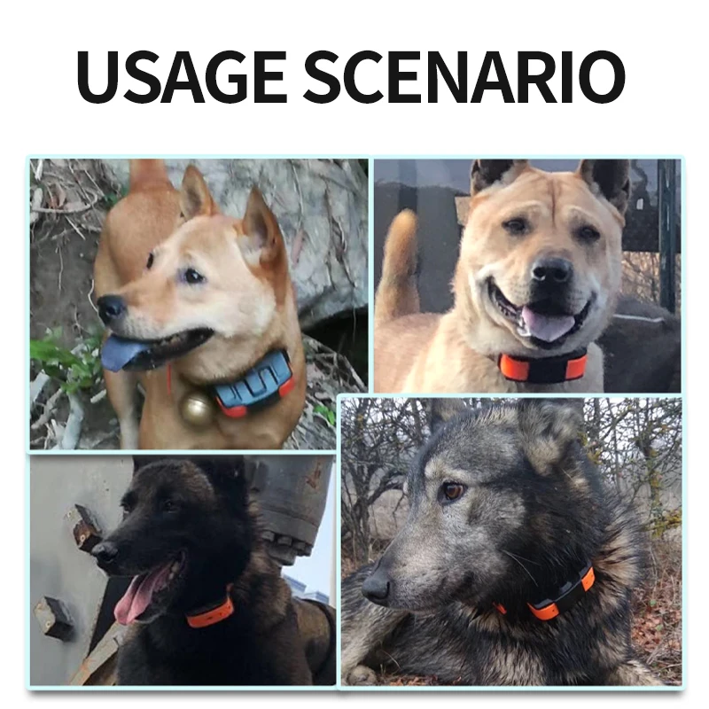 AHGUEP GPS Locator for Dogs Hunting Waterproof Anti-lost Gps Collar for Midium Large Dog No Distance Limit real-time Tracking