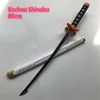 Demon Slayer Sword Weapon  Tomioka Giyuu Kamado Tanjirou Cosplay Sword Ninja Knife wood Weapon Prop 80cm 4