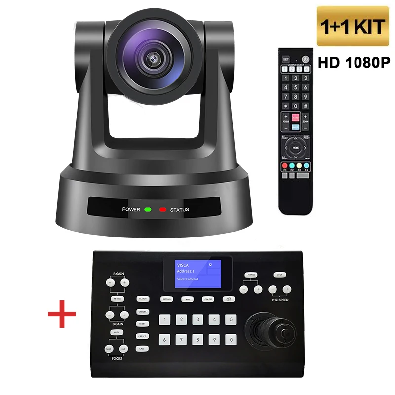 E20ST8 놀라운 방송 1 + 1 키트 = 1 pcs POE 20X PTZ 회의 카메라, sdi hdmi lan usb HD1080P + 1 pcs IP 조이스틱 컨트롤러