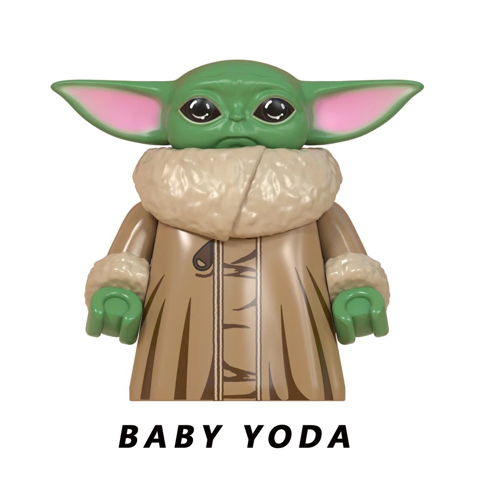 Jedi Luke Skywalker Building Block Ahsoka Tano Yoda Obi-Wan Kenobi Grogu Mace Windu Figure Aayla Secura Anche Piell Toy Kit Fisto