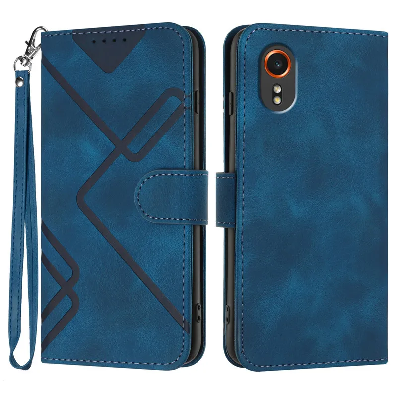 Elegant Geometric Pattern Wallet Flip Leather Phone Case with Magnetic Closure - Matte Finish