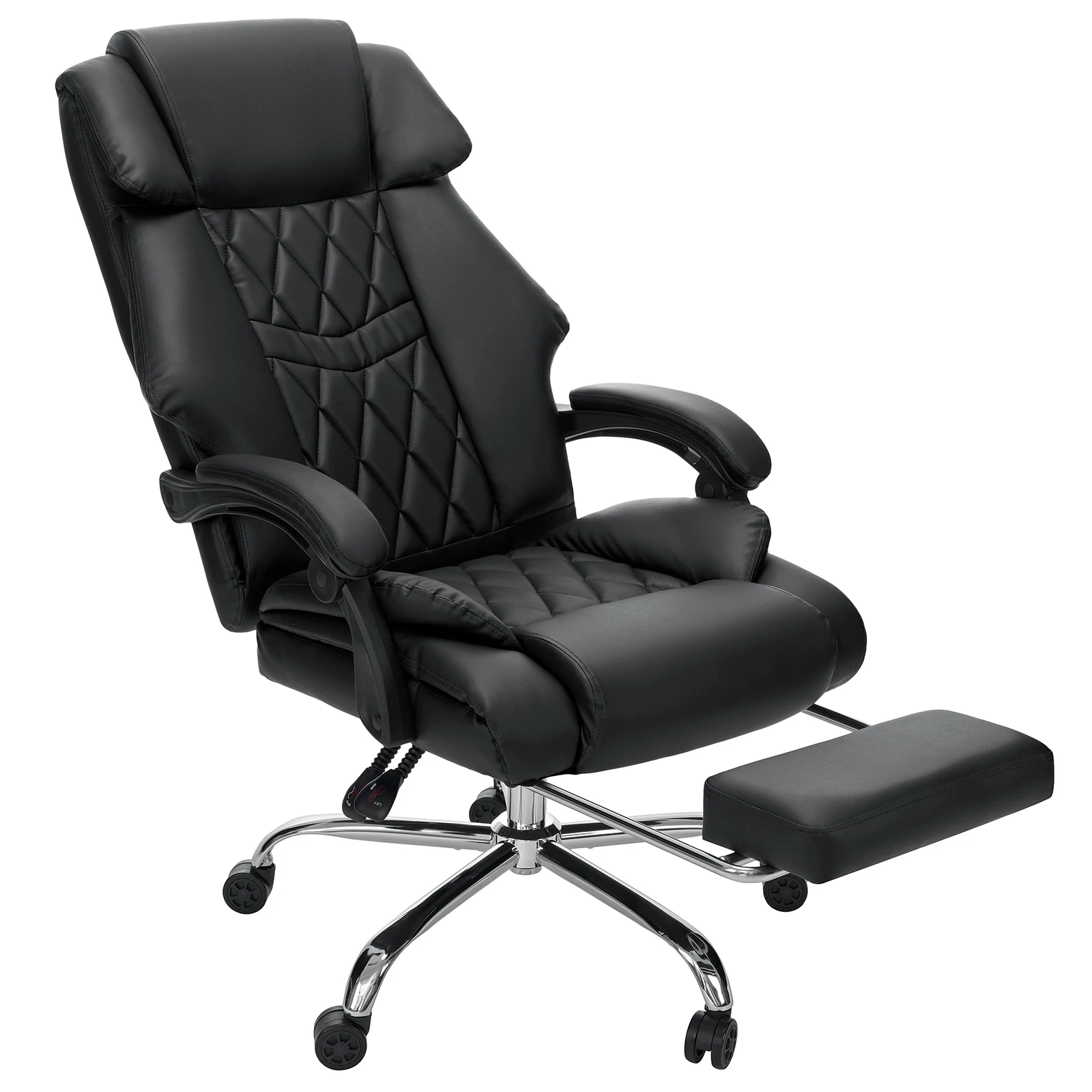 Large Size Stylish Office Chair Ergonomic with Whees Footrest Spring Cushion Height Armrests Adjustable Computer Gaming Chair 2
