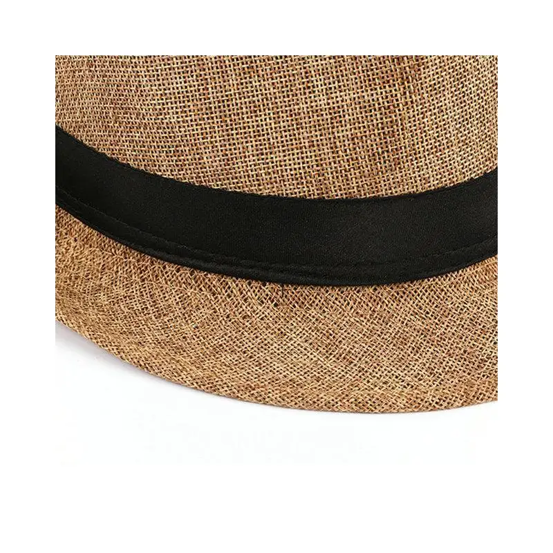 Men's Fashion Top Hat Cotton Linen Solid Jazz Hat Men's English Gentleman Hat Versatile Casual Sunshade Four Seasons Hats Gifts