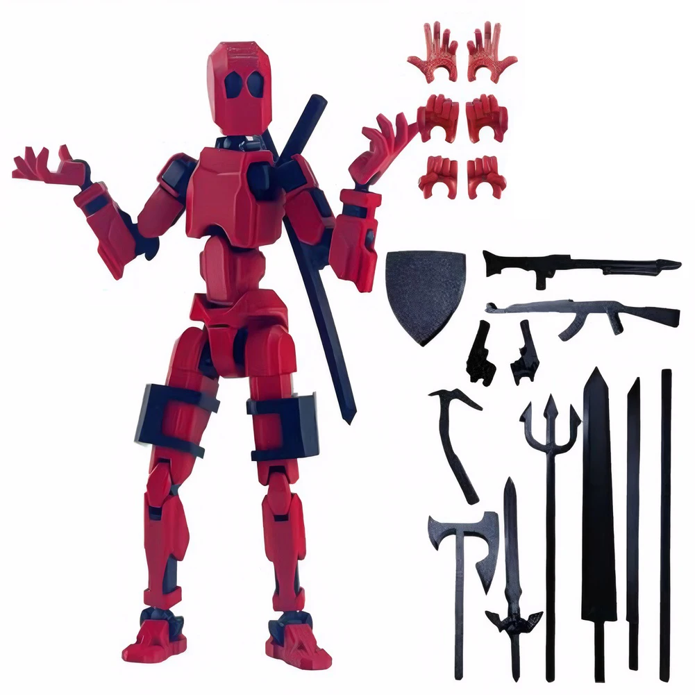 13 3D Printed Action Figure with Multiple Accessories Robot Full Body Mechanical Movable Toy Action Figures Toys Home Desk Decor - 4