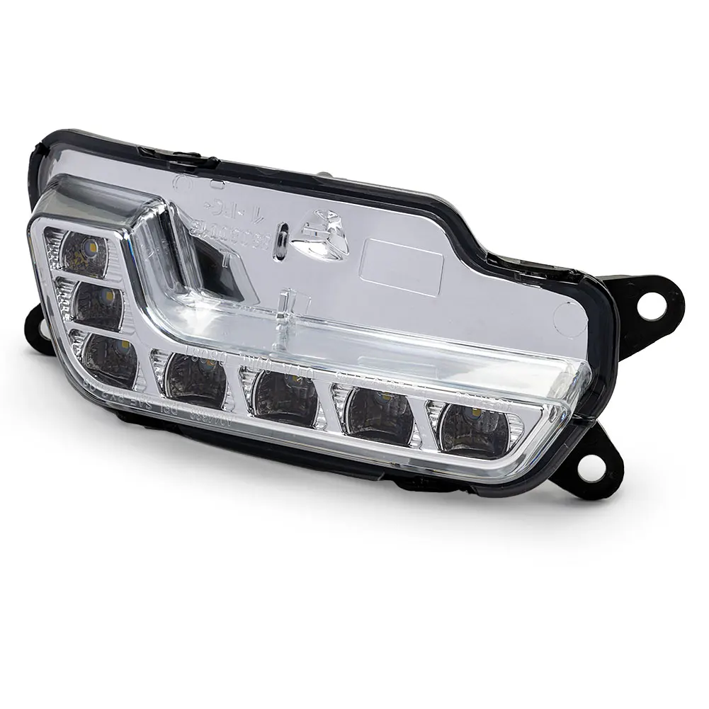 

New For Mercedes W212 E300 E350 E500 09-13 LED Left Right Daytime Running Light DRL Lower Bumper Grilles 2128200756 2128200856