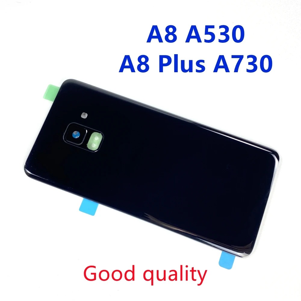 

For SAMSUNG Galaxy A8 A530 A8+ Plus A730 2018 Back Glass Battery Cover Rear Door Housing Case Plastic Protective Camera Lens Lid