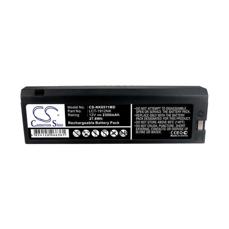 

Cameron Sino 2300mAh Battery For Nihon Kohden LCT-1912NK ECG-6851K 6511 6620P 9130P 6951 BSM-73 TEC-8250K 8251K X062 BSM-1100