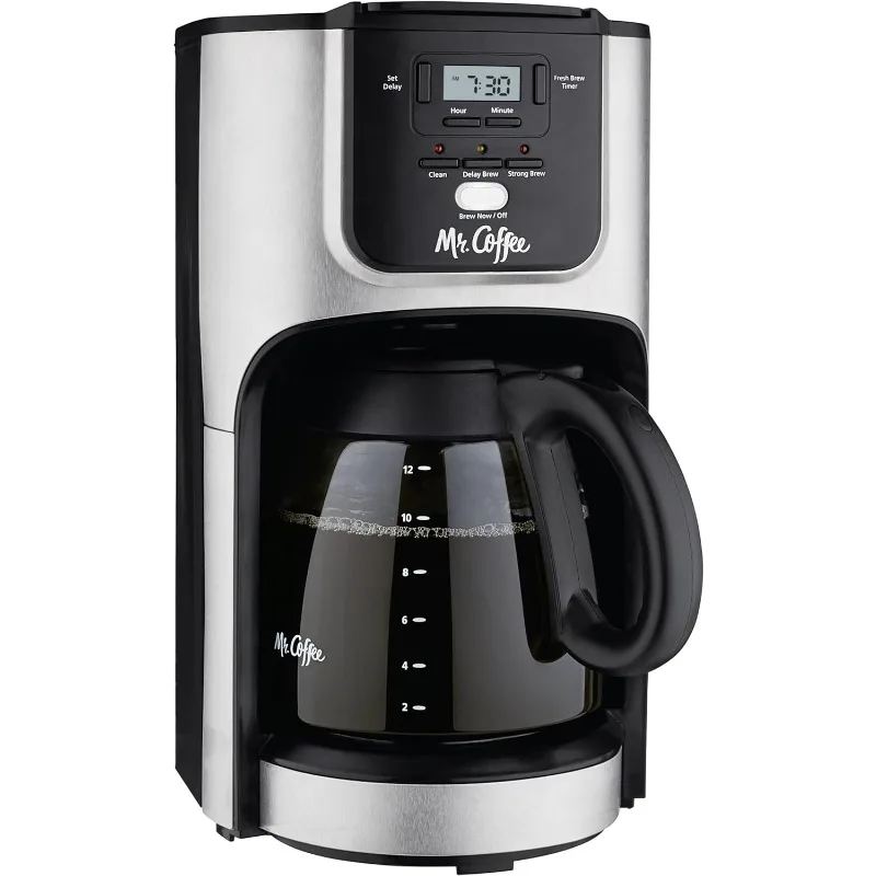 

Кофе Mr. Coffee с 12 чашками, программируемая кофеварка с переключателем интенсивности