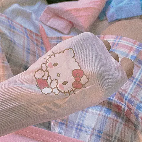 TAKARA TOMY Summer Hello Kitty Thin Ice Silk Outdoor UV Protection Girls Sleeves Students Sunscreen Breathable Arm Sleeves 3