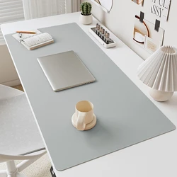 Elegant Waterproof PU Leather Desk Mat - Non - Slip Mouse & Keyboard Pad - 30x60cm (Grey)