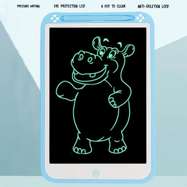 12inch Children Reusable Color Writing Tablet Instant Erase & Lock Button, Eye Protection Screen Drawing Board Educational Gifts 4