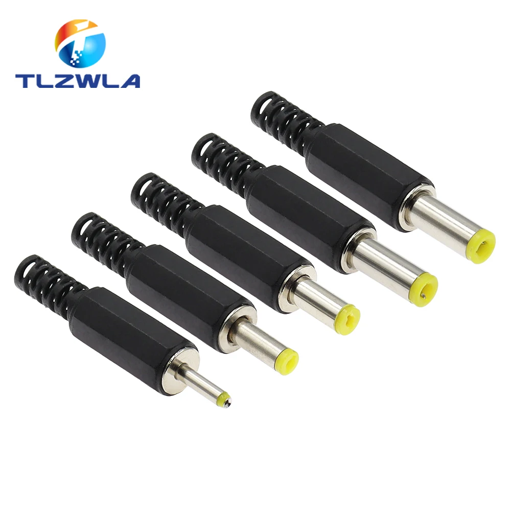Adaptador de Alimentação dc Plug 5.5*2.1 mm dc Plug Conector de Solda Linha Macho Plug 5.5×2.5 4.8 1.7 1.35 0.7 mm 100 Peças