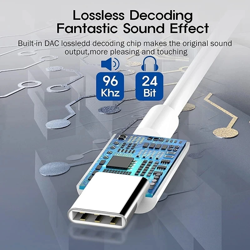 USB Type C to 3.5mm Audio Adapter Cable