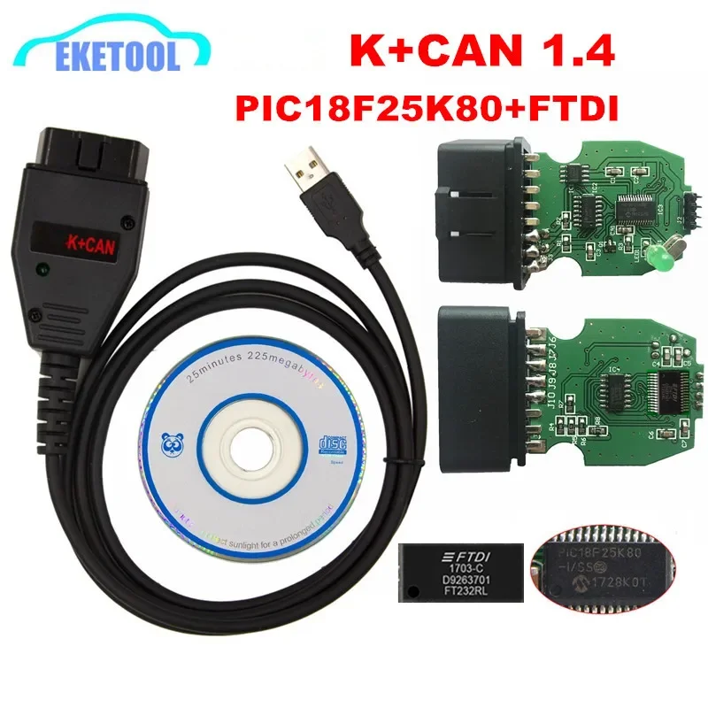 Per Vag K + Can Commander 1.4 Green Pcb Muslimex Ftdi Ft232Rl Chip Per Audi/Vw/Skoda/Seat Per Vag K + Can 1.4 K-Line Commander