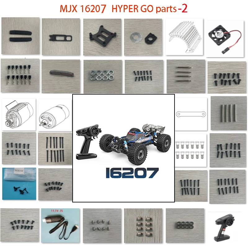 For MJX Hyper Go 1/16 16207 16208 16209 16210 RC Car 17g Metal Tooth Servo Upgrade Servo Arms Assembly Parts I.1232117422