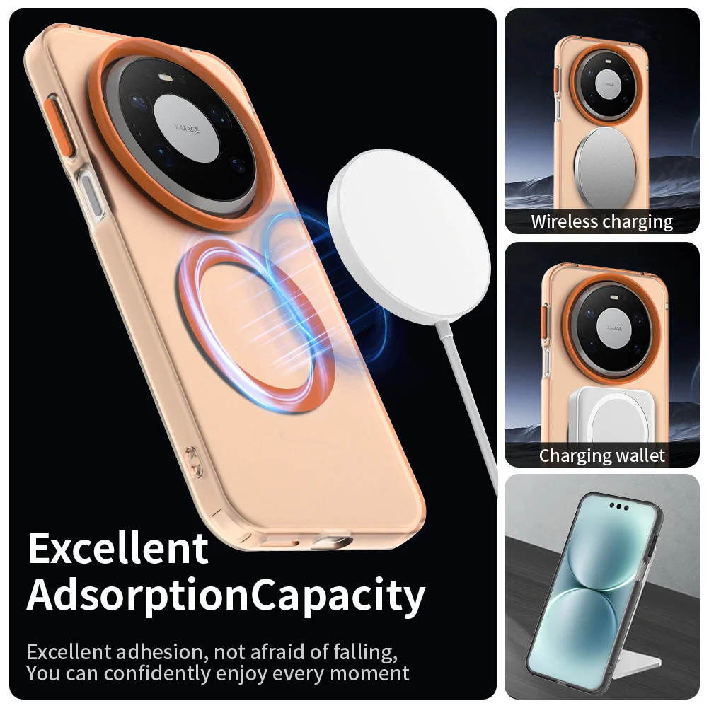 Luxury Armor Shockproof Magnetic Wireless Charging Case - Matte PC Cover
