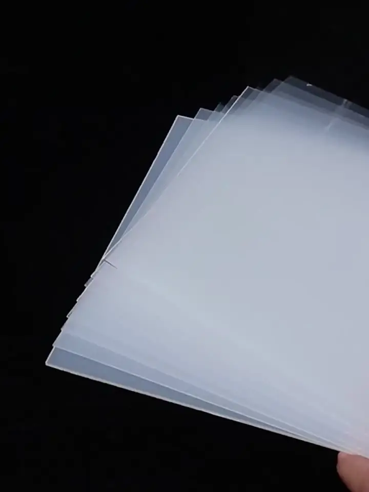 Plaques En PP Translucide Givré - 8 Feuilles 100x200x0,6 Mm, Pour Décoration, Bricolage, Vitrage Décoratif