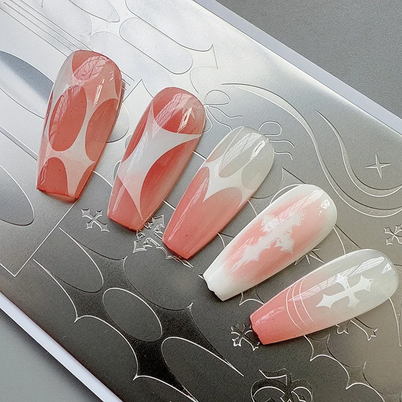 XMQ 네일 아트 스탬핑 플레이트 라인 템플릿 시계 템플릿