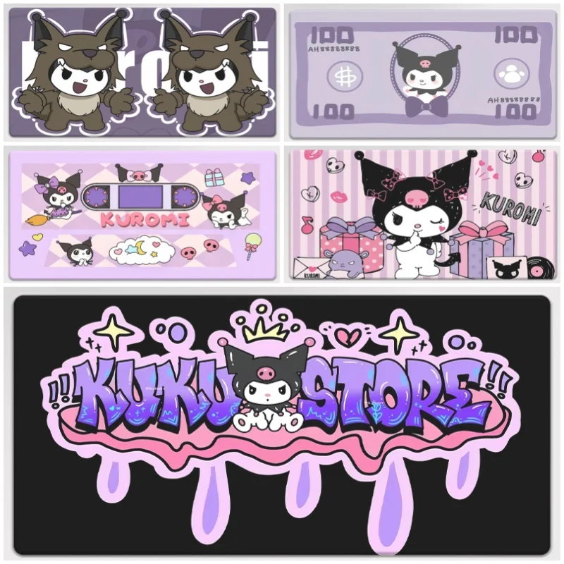 Large Mousepad XXL Kuromi Mouse Pad Keyboard Gaming Accessories Mouse Mats Game Office Computer PC Gamer Laptop Desk table mats