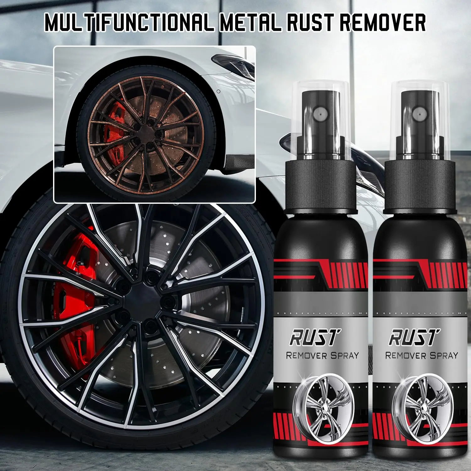 Car Metal Rust Remover Rust Inhibitor Derusting Spray Multipurpose Home Car Hub Anti-Rust Iron Power Cleaning Car Maintenance 6