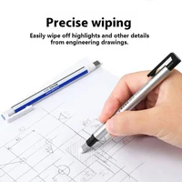 Tombow Precision Refillable Eraser Pen for Artists Japanese Metal Tip 50mm Hard Eraser Core Anti-Break 0.7mm Fixed Lead Supplies 4